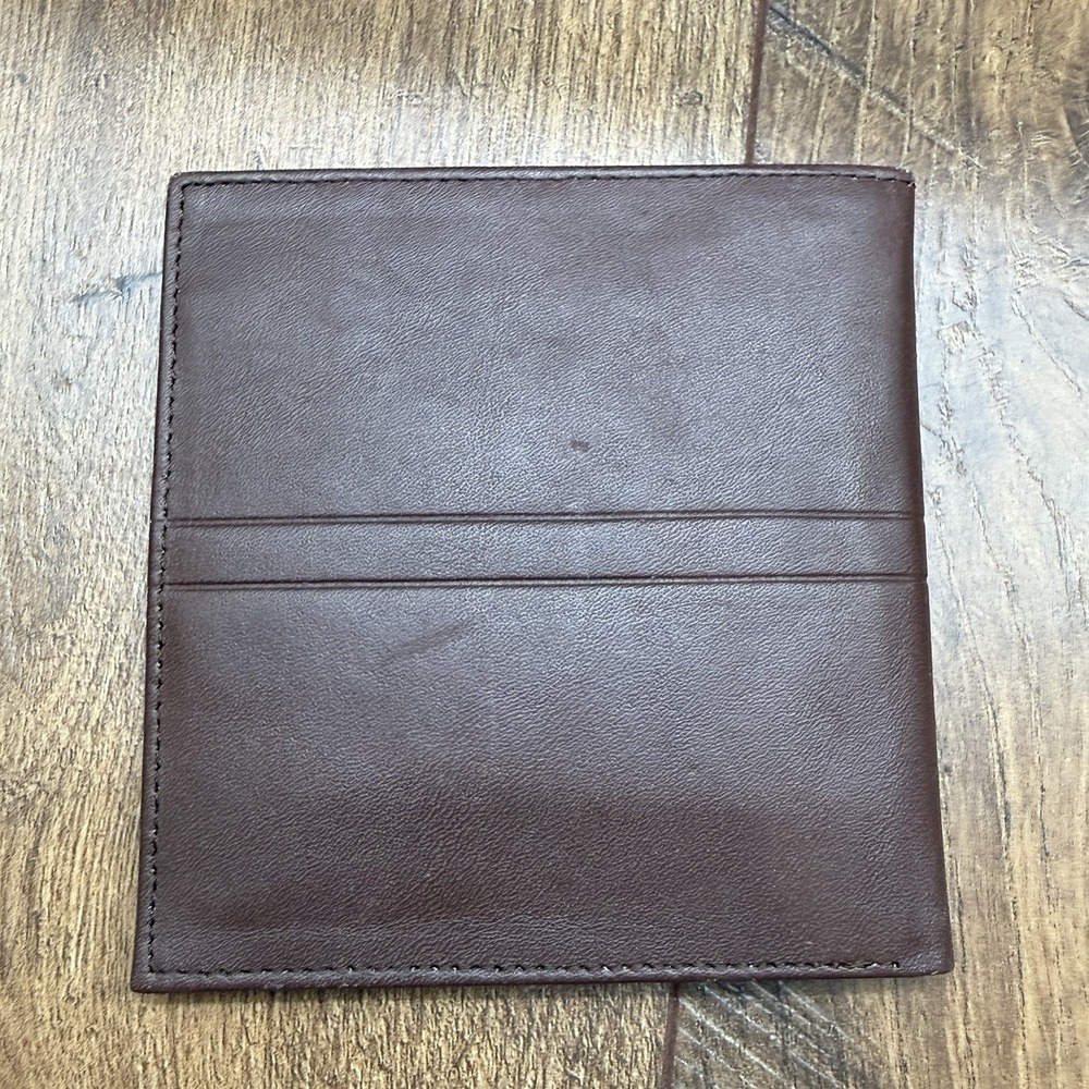 Vintage CHRISTIAN DIOR Mens Brown Leather Cardholder Bifold Wallet NEW - Picture 6 of 7